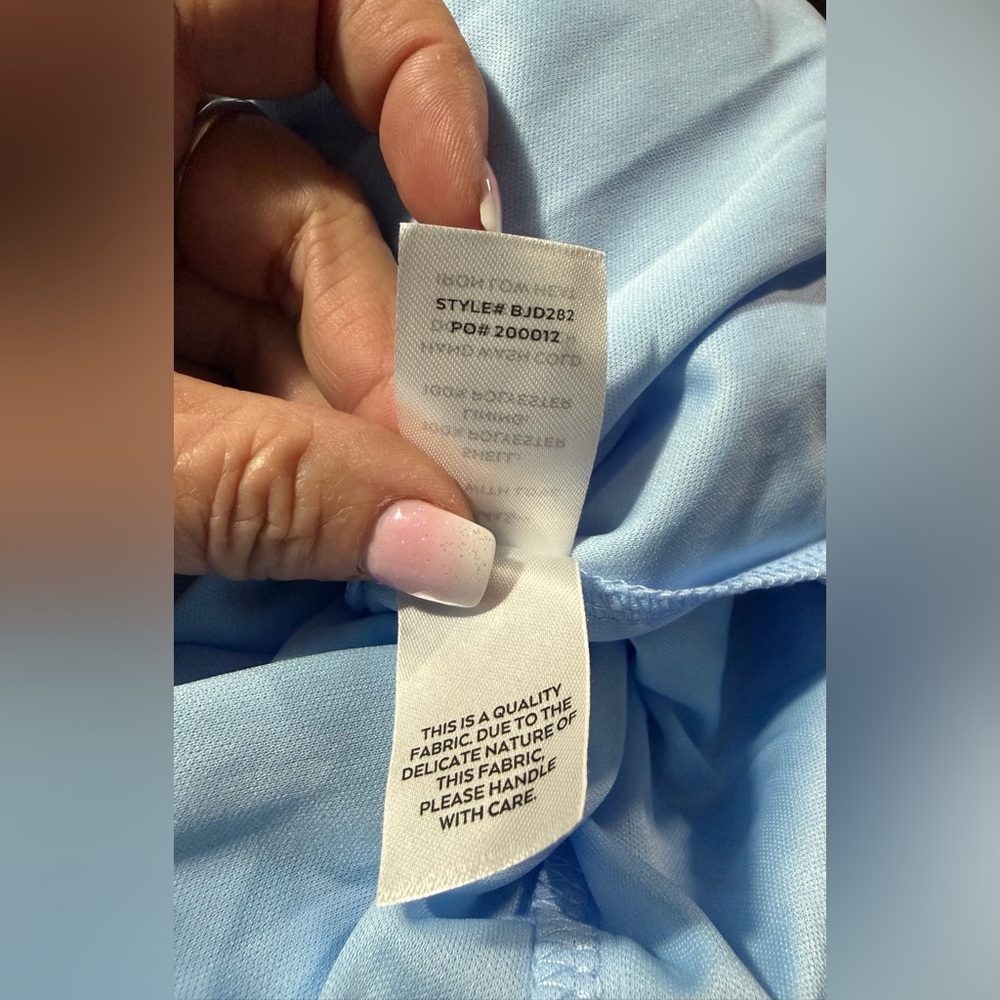 Lulus NWT “Glamorous Disposition” Light Blue Ruched Maxi Dress.  Size Large. - Picture 6 of 14